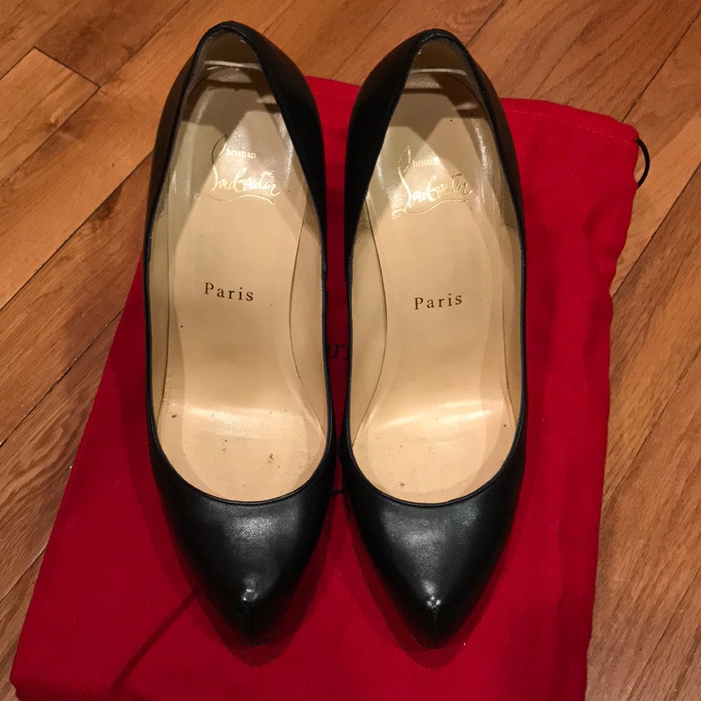 Christian Louboutin Rolando, 120MM black leather